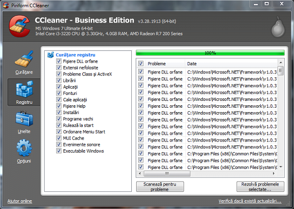 CCleaner - Cel mai bun soft de curatat pc