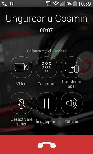 Imagine apel viber in timpul unui apel