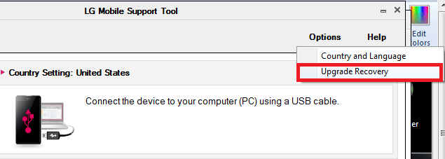 Upgrade Recovery cu Lg Mobile Support Tool