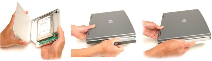 rack ce are forma unui cd-rom de laptop si in care se poate adauga un nou hdd