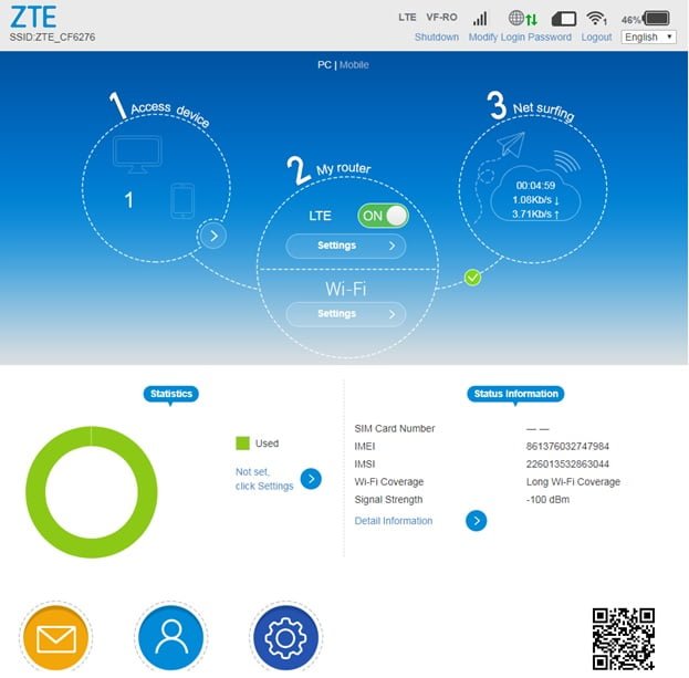 Noul router wireless portabil ZTE MF920V 4G oferit de 