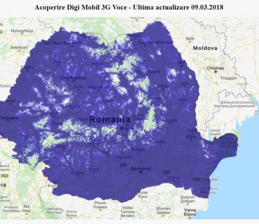 Semnal RCS RDS (Digi) si acoperire nationala Acoperire disponibila la RCS - RDS (Digi) pentru serviciile mobile 3G