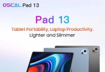 Oscal Pad 13 – pregatit de lansare cu specificatii impresionante Oscal Pad 13 - pregatit de lansare cu specificatii impresionante